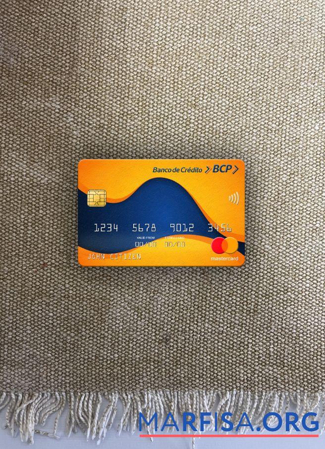 Downloadable Peru Banco de Credito del Peru (BCP) bank mastercard photolook front download for verification